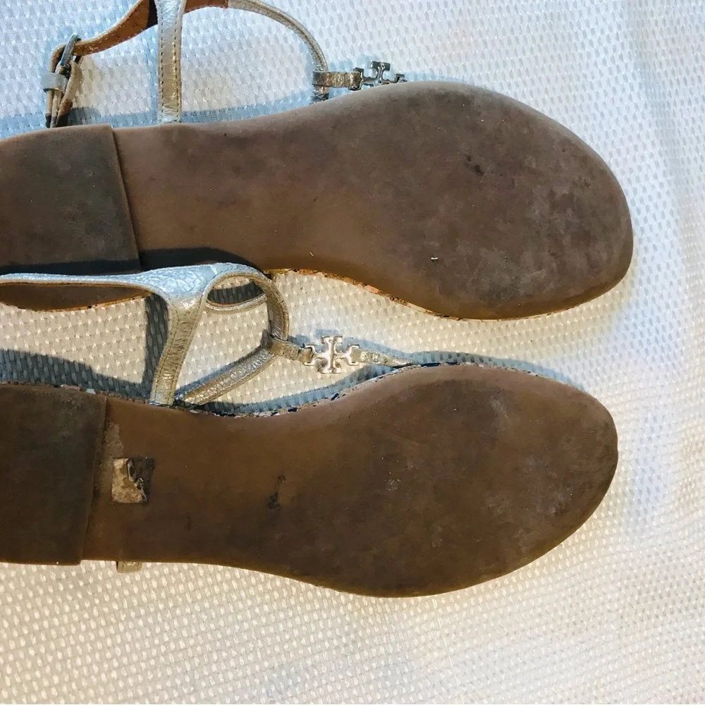 Tory Burch Stylish‎ Silver Sandals for Women